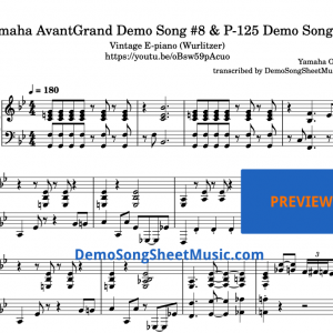 Yamaha AvantGrand NU1X demo song eight sheet music - vintage e-piano - free preview
