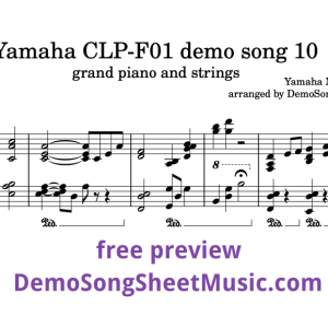 Yamaha Clavinova CLP-F01 piano and strings 10 tenth demo song - sheet music preview