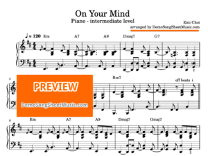 On Your Mind Emi Choi sheet music piano