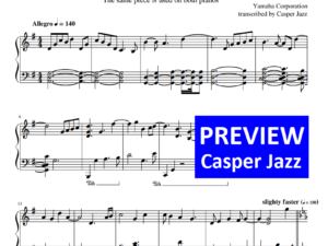 Yamaha YDP-143 & YDP-163 demo song 3 - sheet music PDF and audio