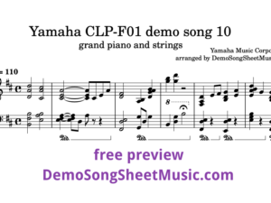 CLP-F01 demo song 10 sheet music | Yamaha Clavinova strings PDF