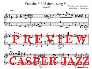 Yamaha P-105 demo song 4 - sheet music PDF and audio