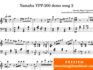 Yamaha YPP-200 second demo song - sheet music PDF and audio